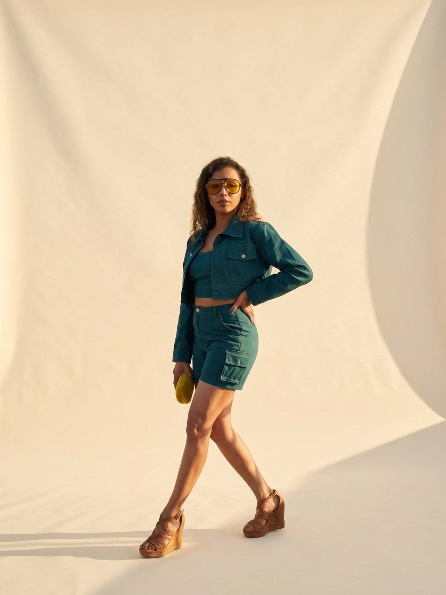 Denim Set by VALAJI MILANO, shown as a full outfit.