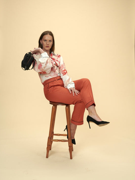 Formal Wear Printed Shirt by VALAJI MILANO, shown full length.