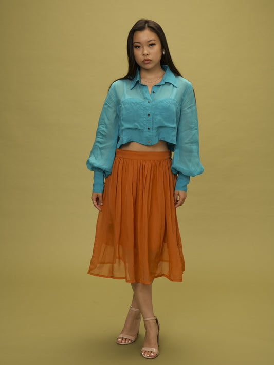 Organza Top by VALAJI MILANO, shown as a full outfit.