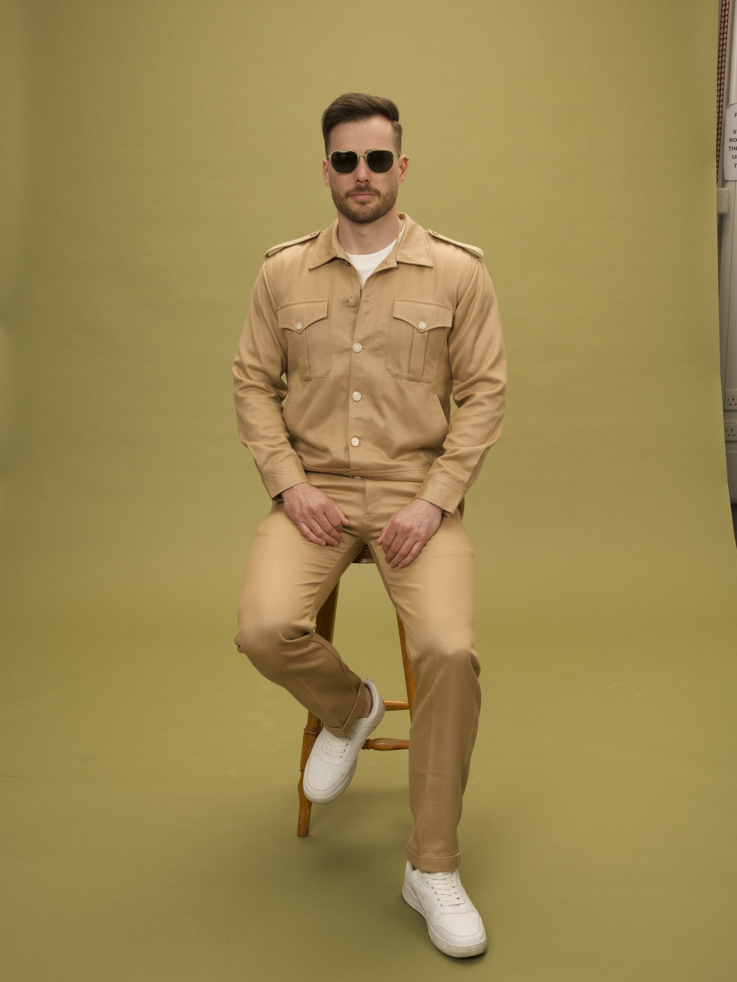 Safari Set Jacket by VALAJI MILANO, shown as a full outfit.