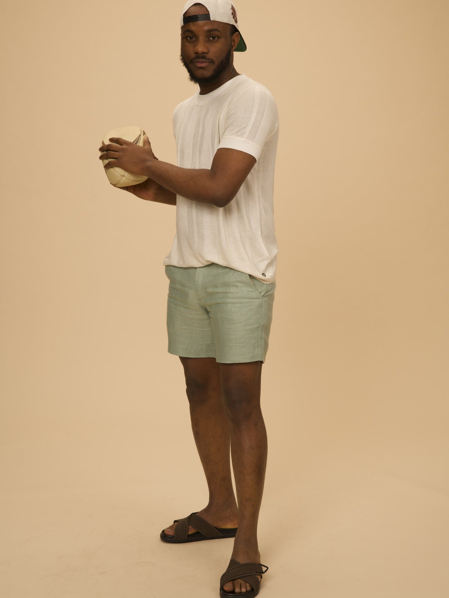 Smart Casual Shorts by VALAJI MILANO, shown as a full outfit.